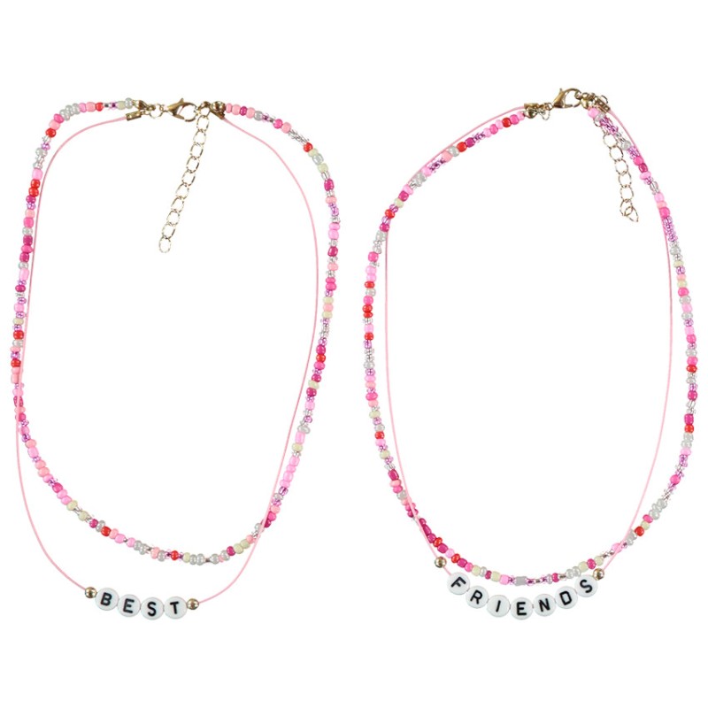 Lot de 2 colliers à perles Best Friends fille