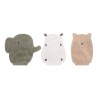 Lot de 3 gants de toilettes Animaux de la savane