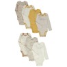 Lot de 7 bodies manches longues fantaisie pour bébé garçon