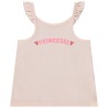 Débardeur uni avec print fantaisie pailleté pour bébé fille