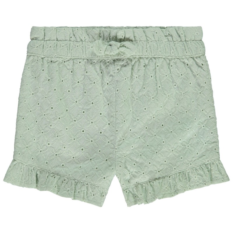 Short unie en broderie anglaise pour bébé fille