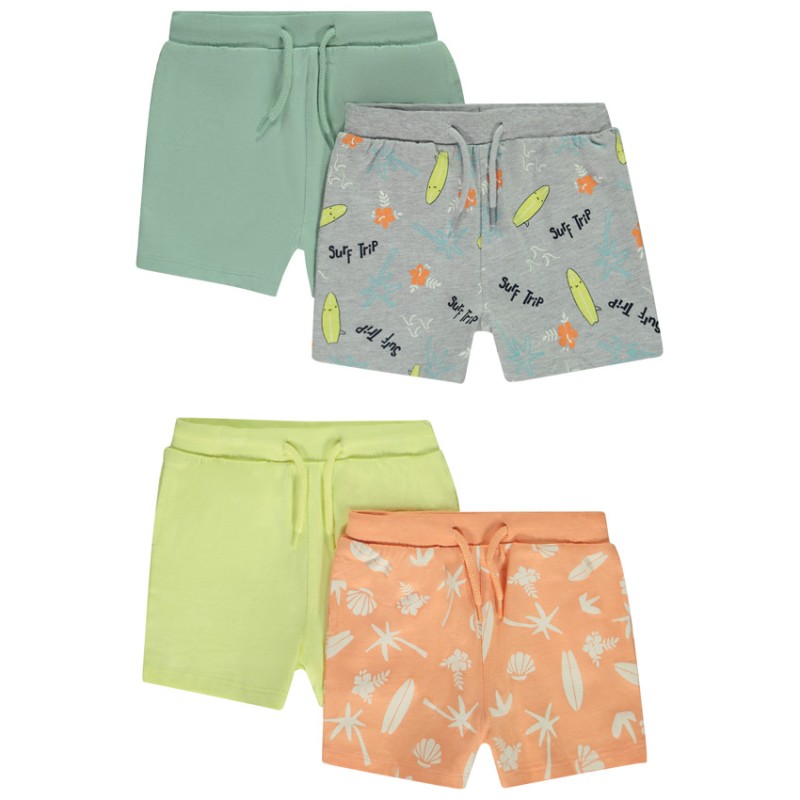 Lot de 4 bermudas fantaisie pour bébé garçon
