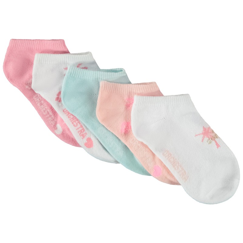 Lot de 5 paires de chaussettes courtes fantaisie fille