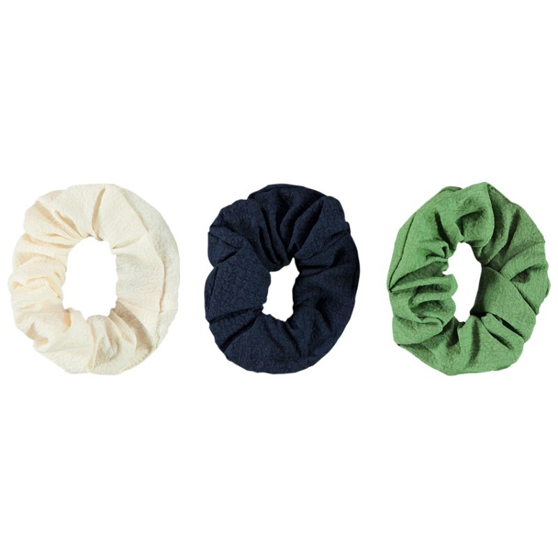 Lot de 3 chouchous en voile froissé pour fille