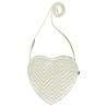 Sac bandoulière cœur en simili cuir matelassé pour fille