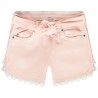 Short en jean avec détails brodés et ceinture à nouer fille