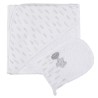 Cape de bain et gant de toilette Feather