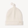 Bonnet de maternité uni en maille côte pour bébé fille