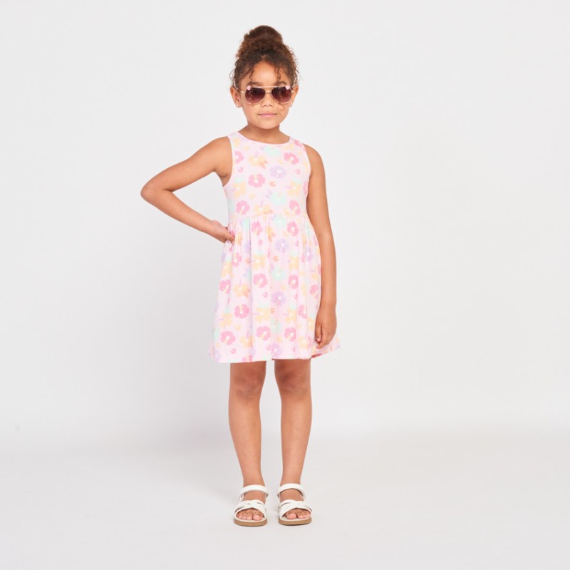 Robe sans manches imprimé fantaisie fille