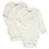 Lot de 2 bodies manches longues Oiseau pour bébé fille