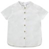 Chemise manches courtes uni col mao pour bébé garçon