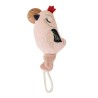 Attache sucette oiseau en velours