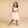 Robe sans manches bébé fille papillons en relief