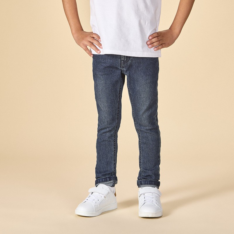 Jean slim effet délavé garçon