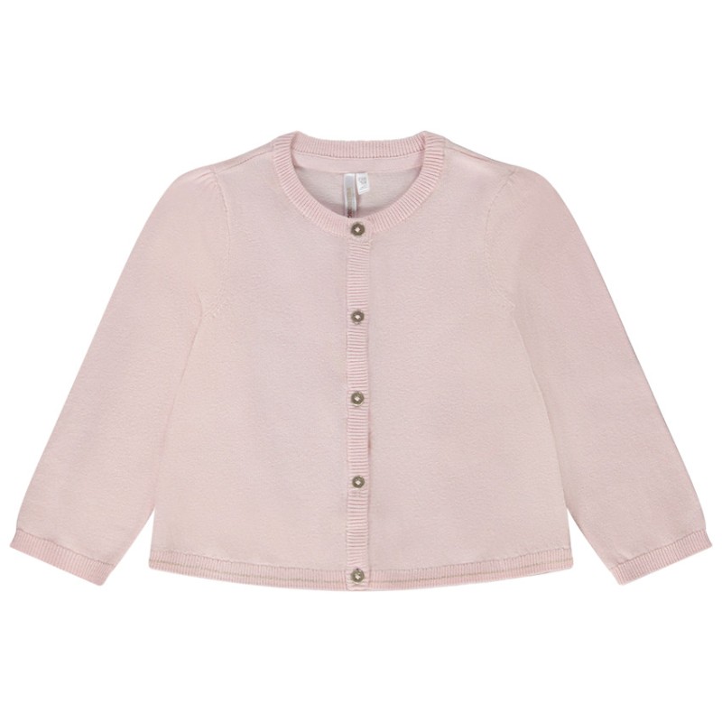 Gilet en tricot uni pour bébé fille
