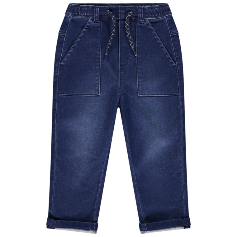Jean à poches effet denim et taille élastique pour bébé garç
