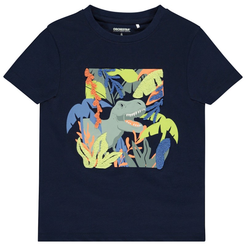 T-shirt manches courtes uni fantaisie dinosaure garçon