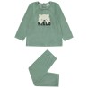 Ensemble 2 pièces en velours et print fantaisie pour bébé ga