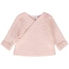 Gilet en tricot point mousse effet cache-coeur pour bébé fil