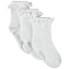 Lot de 3 paires de chaussettes à volants brodés pour bébé fi