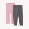 Lot de 2 caleçons longs unis pour bébé fille