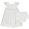 Ensemble de cérémonie 2 pièces robe + bloomer pour bébé fill