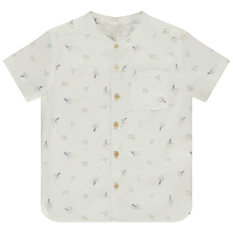 Chemise manches courtes imprimé voiliers pour bébé garçon