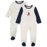 Lot de 2 dors-bien motifs marins pour bébé garçon avec ouver