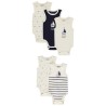 Lot de 5 bodies sans manches motifs voilier pour bébé garçon