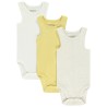 Lot de 3 bodies sans manches unis pour bébé garçon