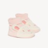 Paire de chaussons ludique en velours pour bébé fille