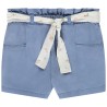 Short en toile avec ceinture à nouer pour bébé fille