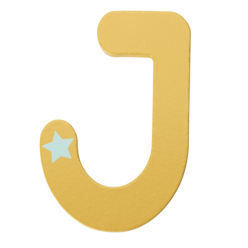 Lettre décorative en bois J