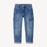 Jean cargo effet délavé à poches garçon