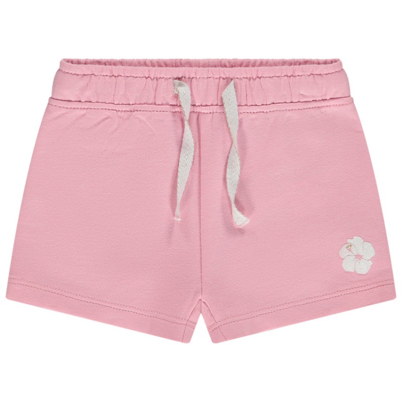 Short uni en molleton avec sugar print fleur hawaiienne pour