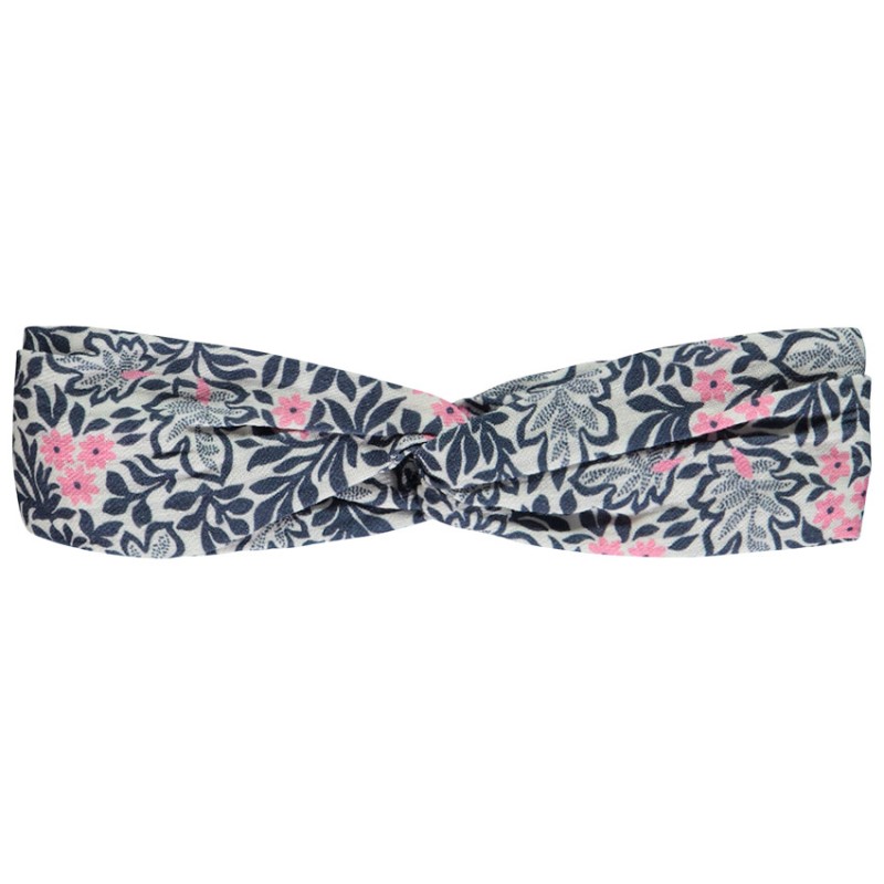 Bandeau imprimé fantaisie en double gaze avec effet croisé p
