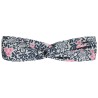Bandeau imprimé fantaisie en double gaze avec effet croisé p