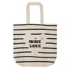 Tote bag rayé avec cœur en coton recyclé à 65%