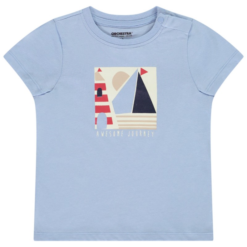 T-shirt manches courtes print voilier pour bébé garçon