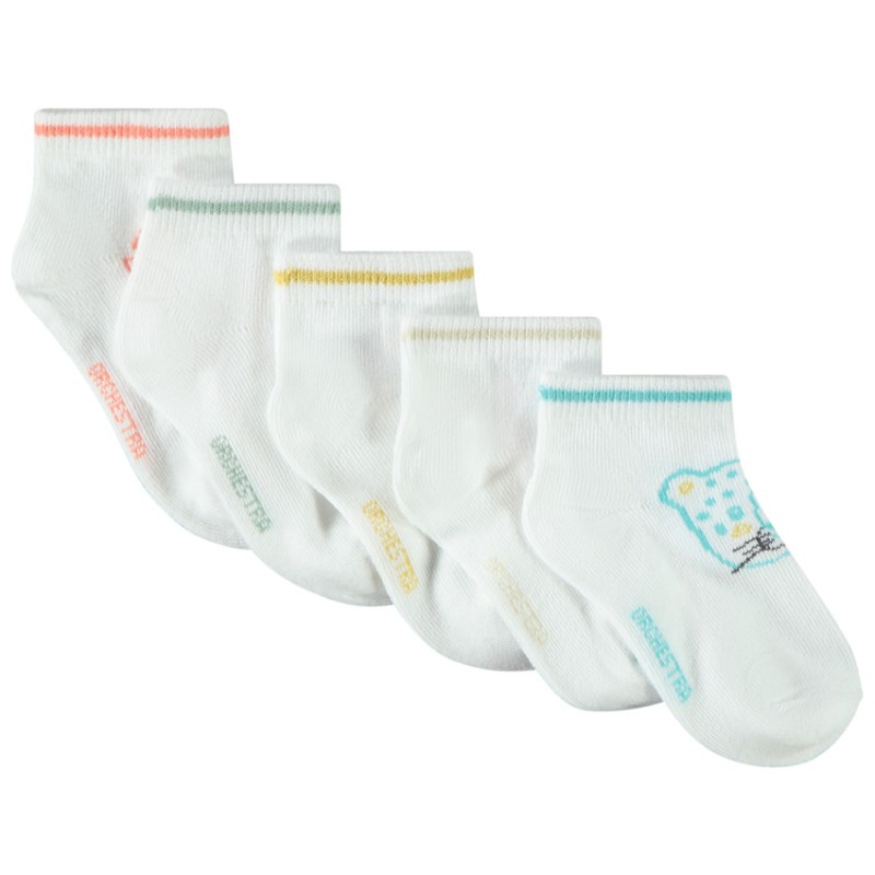 Lot de 5 paires de chaussettes courtes pour bébé