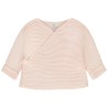 Gilet effet cache-cœur uni en tricot pour bébé fille