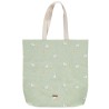 Tote bag en coton recyclé imprimé poules La Vie à la Ferme