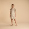 Robe de cérémonie à paillettes dorées fille