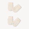 Lot de 2 paires de moufles de naissance unies pour bébé