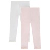 Lot de 2 caleçons longs unis pour bébé fille