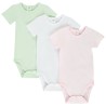 Lot de 3 bodies manches courtes unis pour bébé fille