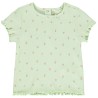 T-shirt manches courtes côtelé imprimé fleurs pour bébé fill