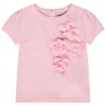 T-shirt manches courtes à fleurs 3D pour bébé fille
