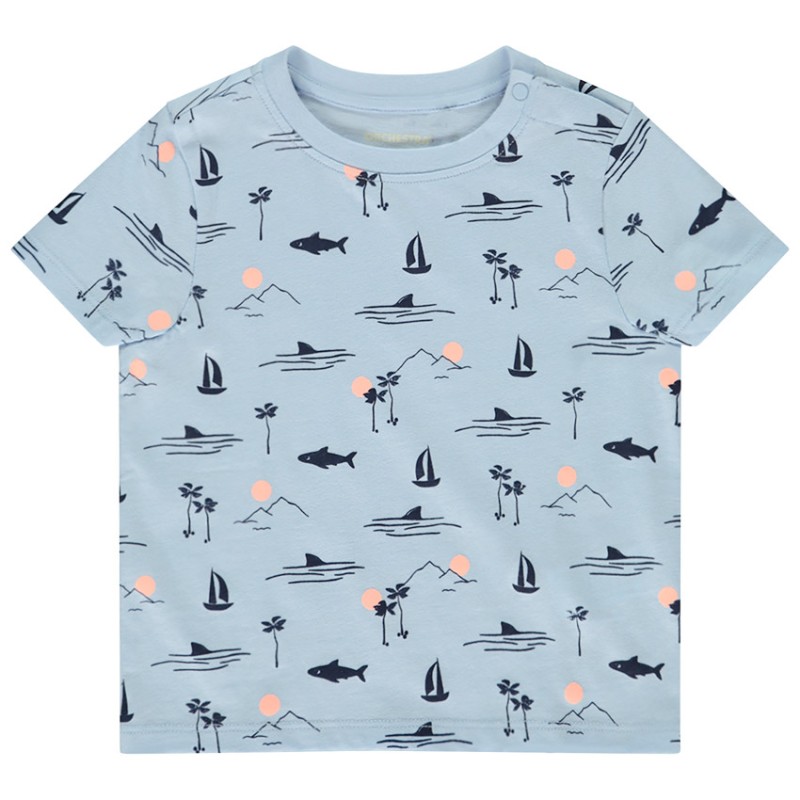 T-shirt manches courtes imprimé fantaisie pour bébé garçon