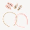 Set de 2 serre-têtes + 4 barrettes à paillettes fille